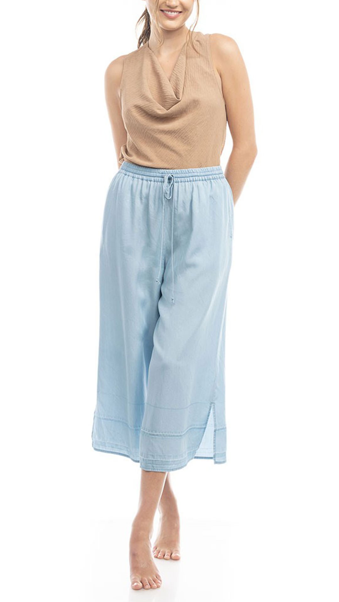 Pantalon corto ancho Azul claro LPL1840